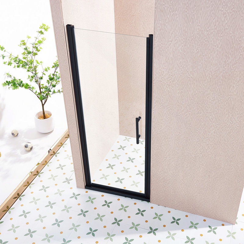 Single Swing Shower Door, Aluminium Alloy, 1/4" (6Mm) Thick SGCC Tempered Clear Glass.