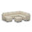Colusa Faux Leather 7 Seats  U Shaped Free Combination Memory Foam Modular Sofa Storage Sectional Couch With A Movable Ottoman for living room-833417700