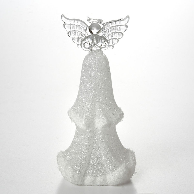 Figurines d'ange en verre à DEL