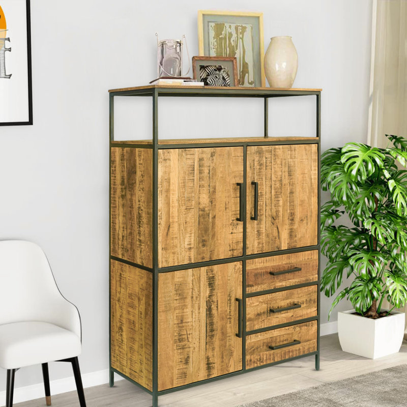 Solid Mango Wood Hiboard / Chest Sawn Finish