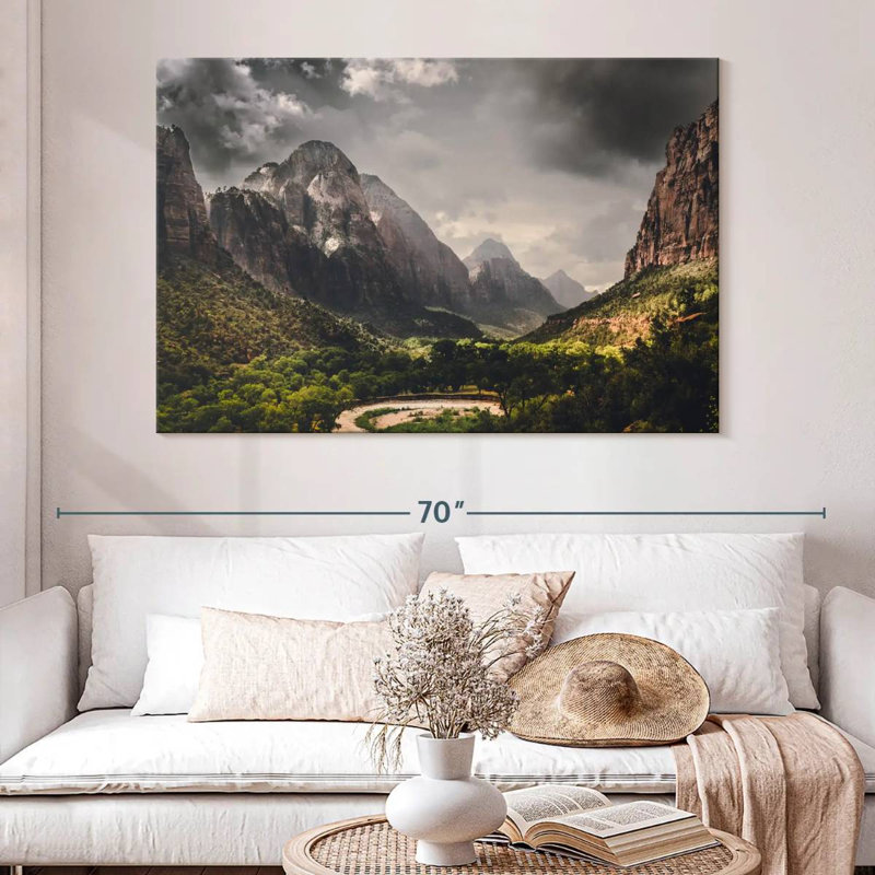 Scène dramatique Alvord Zion Valley, H 34 po x l 51 po