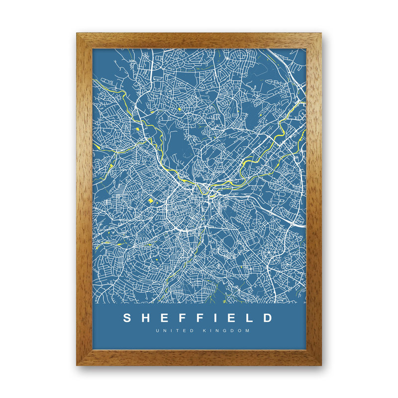 Sheffield II - Print, 46cm H x 34cm W x 3cm D, Brown Paper