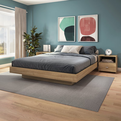 Chambre Zen Kappa - Lit plateforme seulement - Assemblage facile, aucun sommier requis