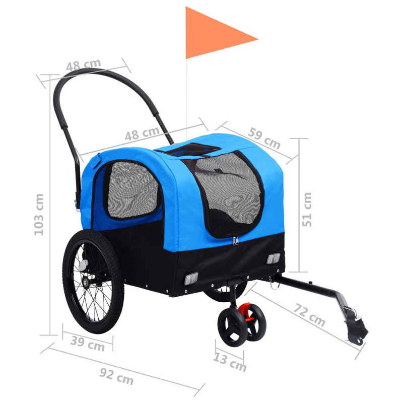 Lutton Collapsible Pet Carrier, Blue/Black