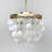 Dickison 3-Light 13" Capiz Shell Chandelier 5 Tiered Coastal Seashells Pendant Light-1129985505