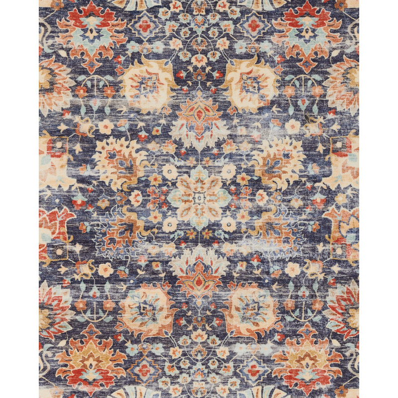 Tapis oriental bleu marine Figueroa, Rectangle 8 pi x 10 pi