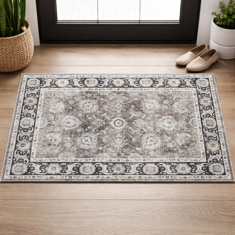 Oriental Machine Tufted Shag Area Rug, Rectangle 40 x 60 cm