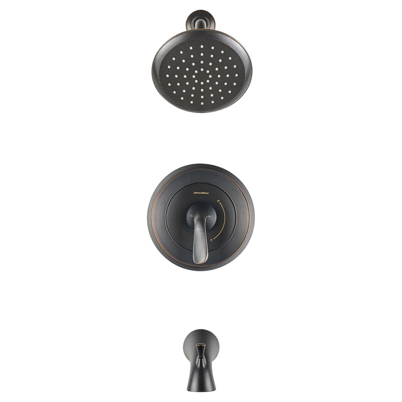 Robinet de baignoire et douche à pression équilibrée Fluent, Bronze héritage