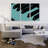 Modern Piano Keys in Cerulean - ensemble de 3 reproductions sur toiles tendues-56124511