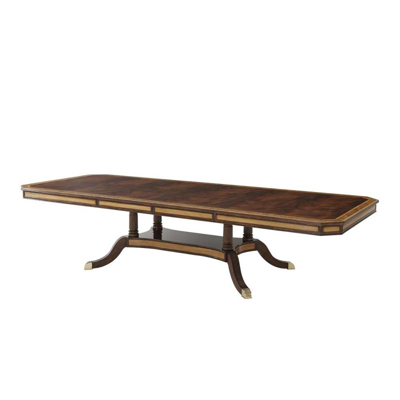 English Cabinet Maker Mahogany Wood Dining Table