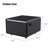 Rectangular Smart Side Table With Built-In Fridge, Wireless Charging, And Outlet Protection - Black Luxury Model Modern Refrigerator, Front Led Uniqueness-963957889
