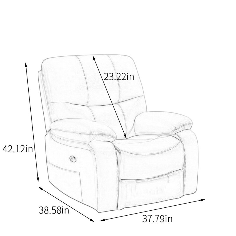 Fauteuil inclinable pivotant Emberlei, Jaune