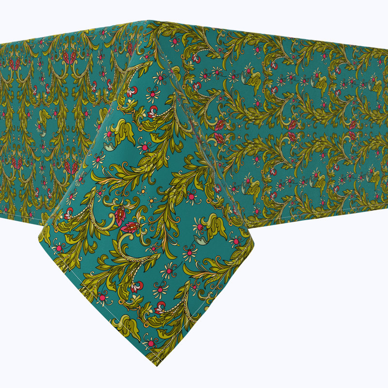 Rectangular Tablecloth, 100% Cotton, Floral 14, 84" x 60"