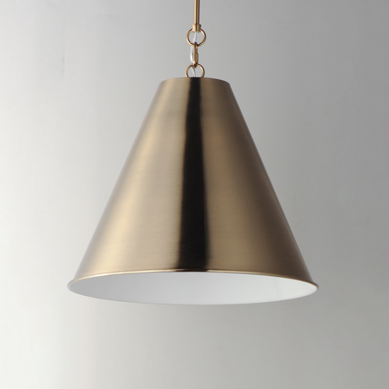 Luminaire suspendu simple à 1 lumière Lorrenda, Héritage, H 15 po x l 18 po x P 18 po