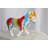 Nifao Collection A Burst of Color Dripping Paint Fiberglass Donkey Statue 33" x 11" x 21"H