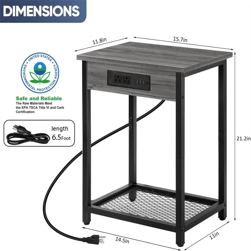 Table de bout Azaraya, Gris