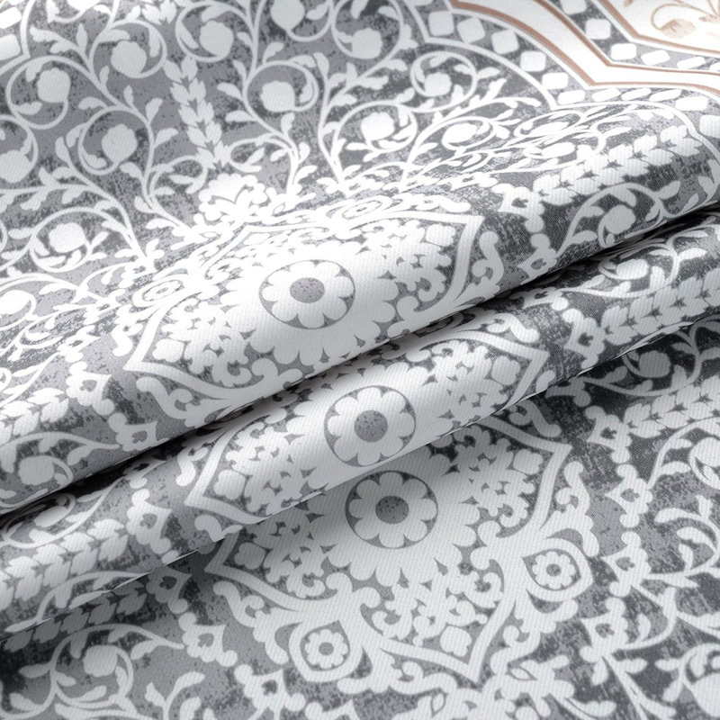 Cantonnières de fenêtre Zambrana, Beige/gris, l 52 po x L 20 po