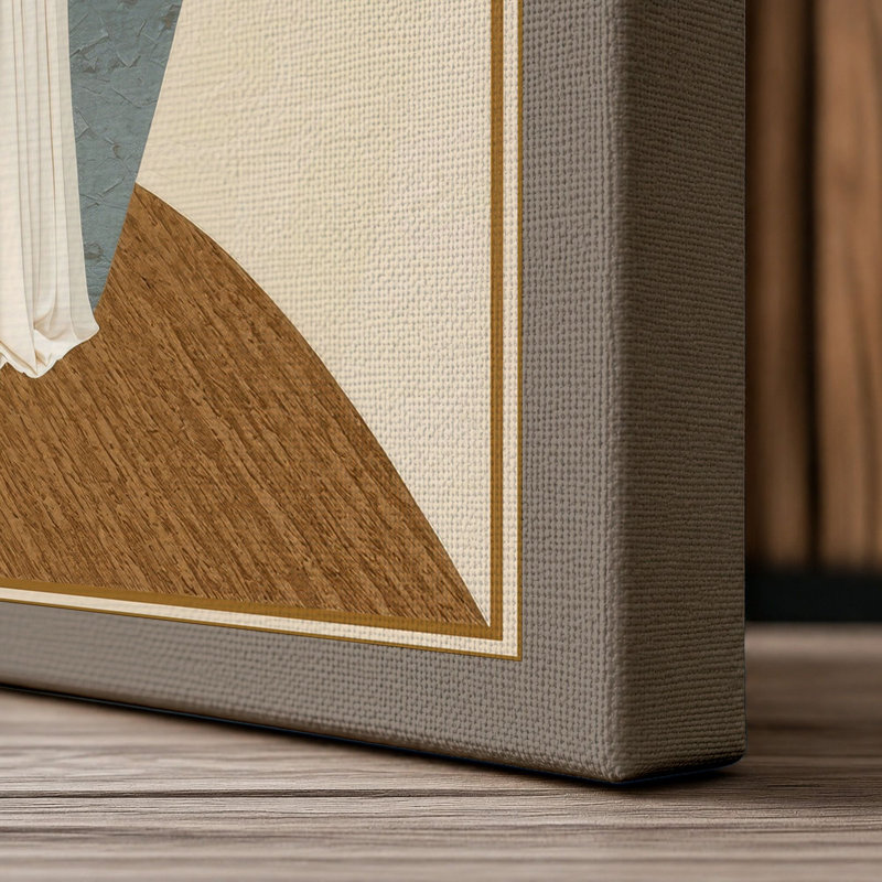 Winged Guardian Art Deco - Wrapped Canvas, 18x12 - 45.7 x 30.5 cm, Taupe Border
