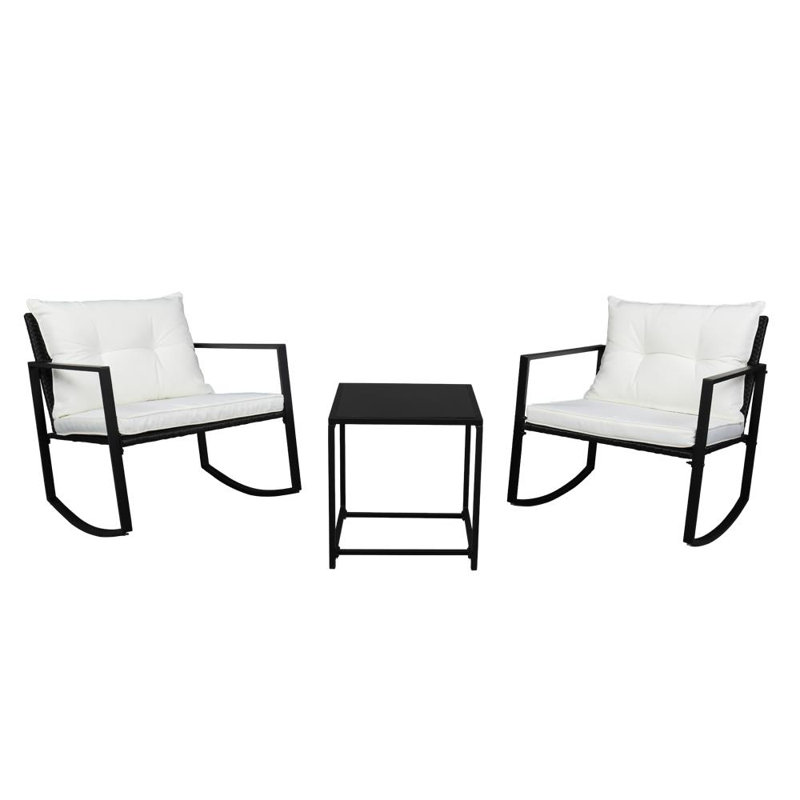 Ruthee 3 Piece Rattan Seating Group with Cushions