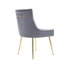 85cm H Tufted Velvet Upholstered Metal Upholstered Back Side Chair-1866322579