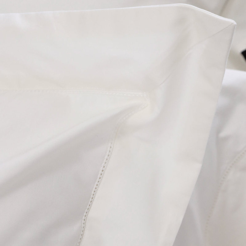 White Cotton Sateen Queen Duvet Cover Set