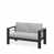 Coussin gris clair / structure noire