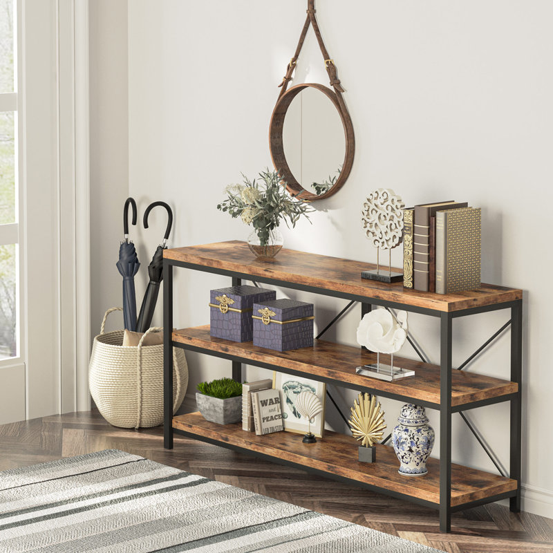 140cm Console Table, Rustic Brown