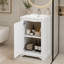 Meuble-lavabo de 20 po avec lavabo en céramique, ensemble de meuble-lavabo simple autoportant avec porte à fermeture douce, tablette réglable, style moderne-123654714