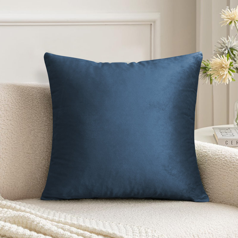 Balmers Square Cushion Cover, Navy Blue