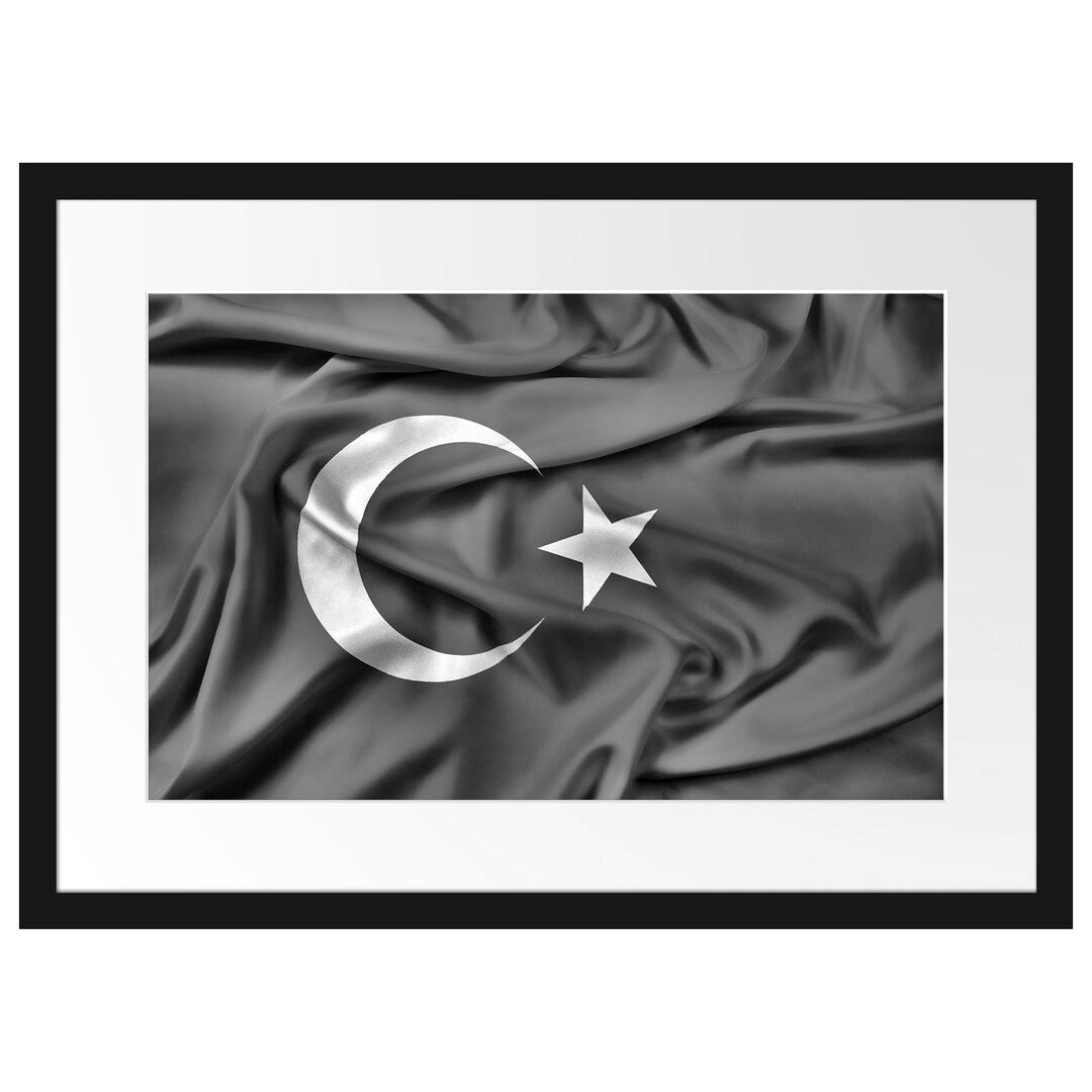 Gerahmtes Poster Turkey Flag, Türkei Flagge