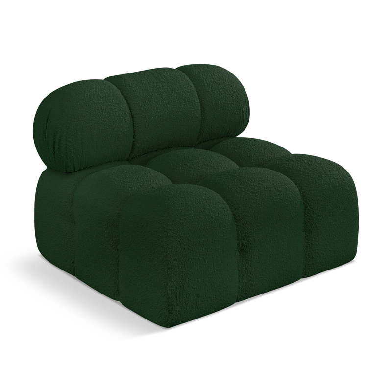 Ames 34 de large, Tissu bouclé vert