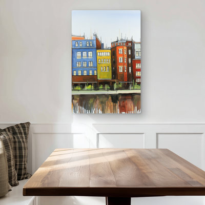 Boston Colorful Buildings Metal Print | Bedroom Home Decor