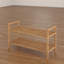 6 Pair Stackable Solid Wood Shoe Rack