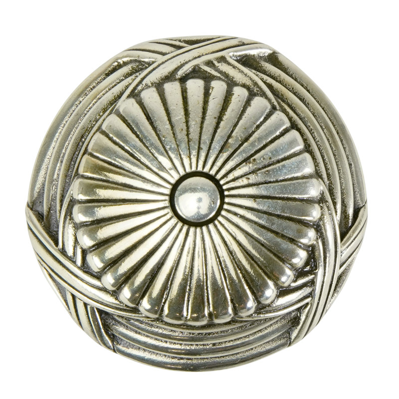 HYDE PARK KNOB PLATE, Burnish Silver, 1 1/2"