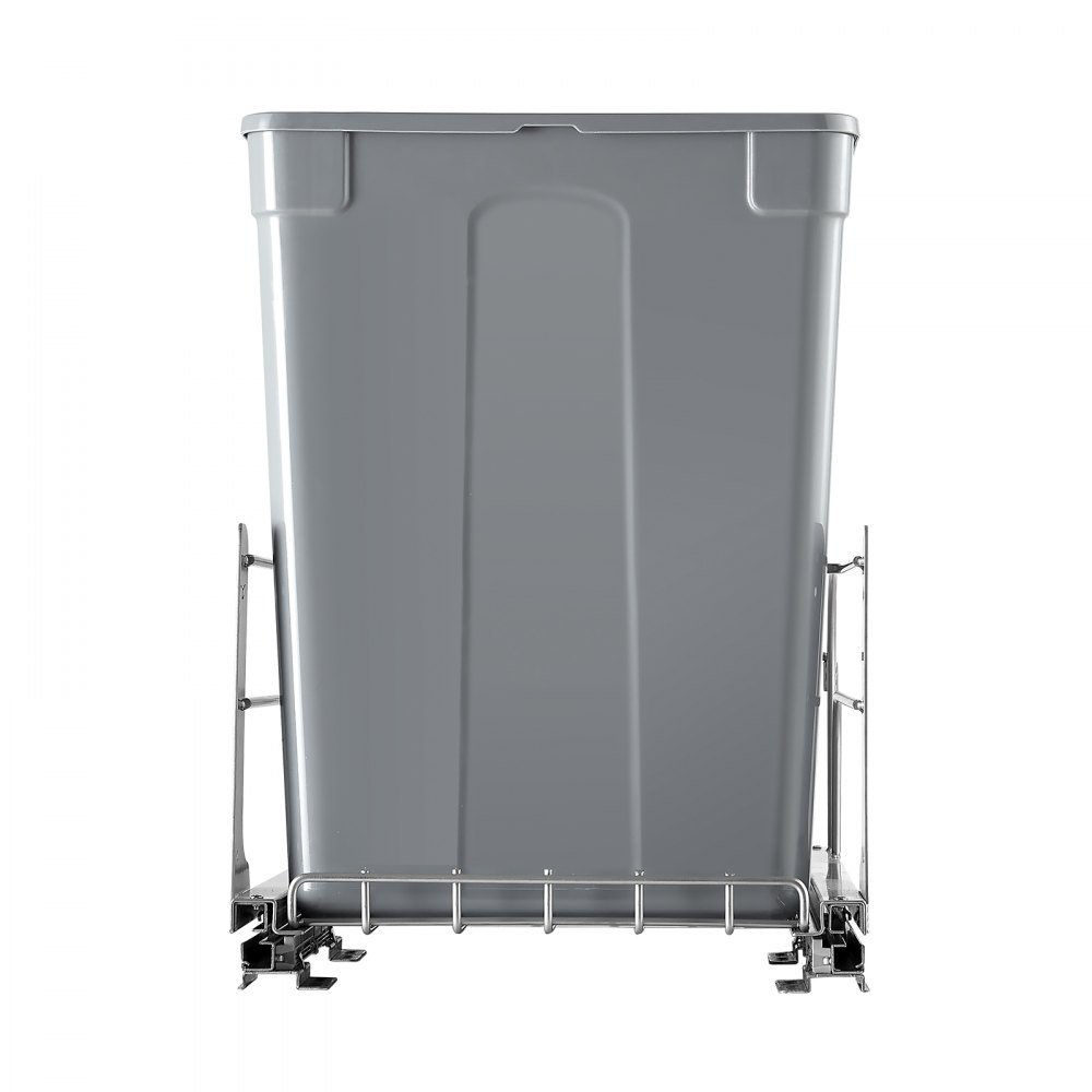 Double Pullout Waste Container Kitchen Trash Can with Soft Close Grey