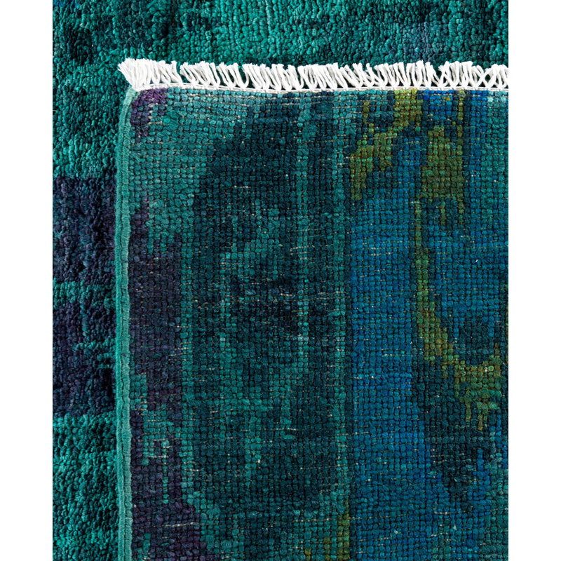 Overdyed One-of-a-Kind 11' 9" X 12' 1" Hand Knotted Area Rug