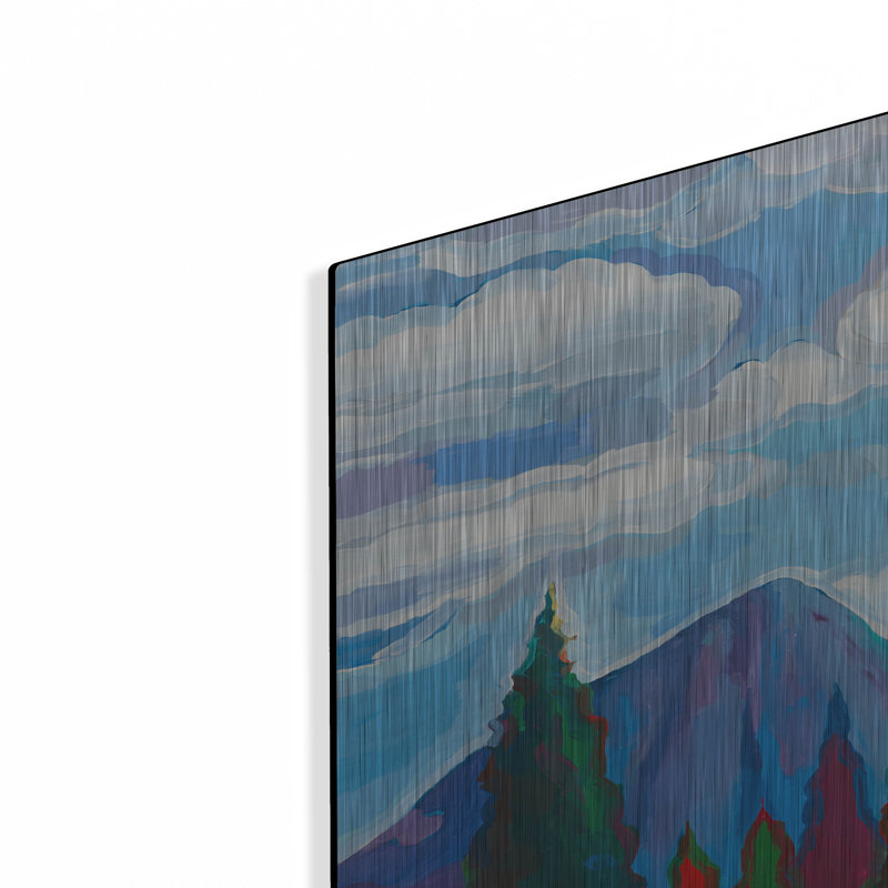 «Color and Clouds # 5» par Hooshang Khorasani, art mural en métal, H 16 po x l 24 po