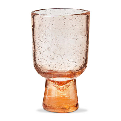 Bubble Glass Footed All Purpose Aqua