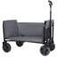 Chariot tout-en-un convertible pliant à 4 roues avec siège et laisse pour chien - Chariot utilitaire pliable robuste pour le camping, la plage, le magasinage - Siège polyvalent et espace de rangement, gris-123509962
