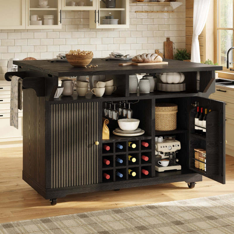 142.5 cm W Kitchen Cart with Top