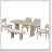 Solid Wood Dining Table Set with Bench - 6-Piece Upholstered Rectangular Dining Room Table Set, Modern Farmhouse Design