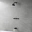 Robinet de baignoire et douche mural à 3 poignées, noir mat-125465092