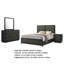 Ensemble de chambre à coucher grand lit 4 pièces Cavy, revêtement gris anthracite, or-114566034