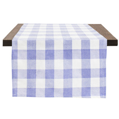 Blue Country Buffalo Plaid Table Runner