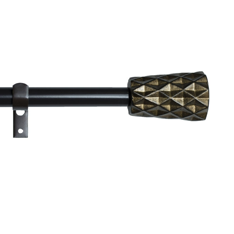 Ensemble de tringle à rideaux Yvettia, H 1 po x L 120 po x P 1 po, Doré et bronze