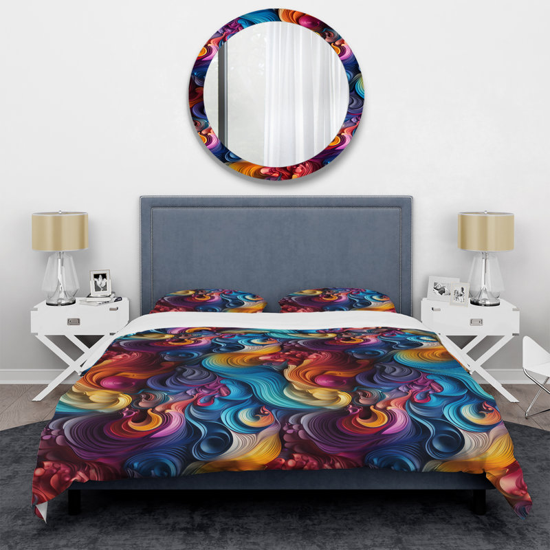 Ensemble de housse de couette Popart, Housse de couette pour très grand lit et 2 très