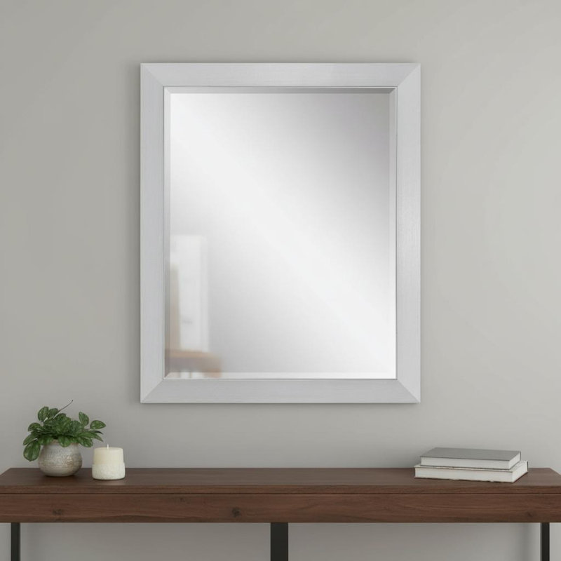 34" Silver Framed Accent Mirror