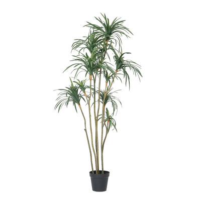 74" Artificial Yucca Tree in Plastic Pot