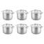 Attiva Peltro Deep Pot with Lid 7.87" - 6 Pieces - Pewter-855648164