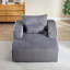 Fauteuil moelleux en velours côtelé Fluffy